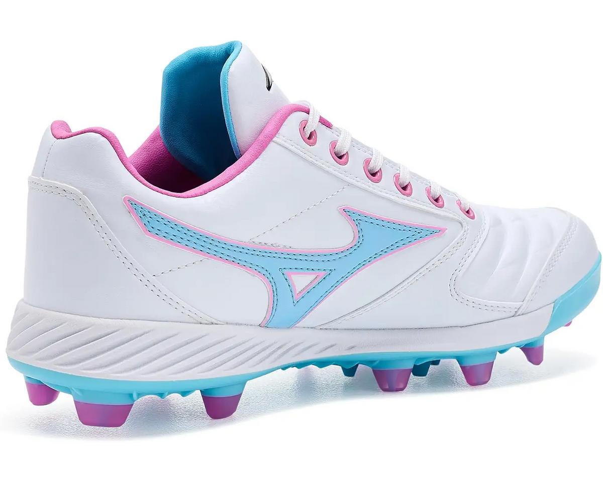 Mizuno 320723 Pro Select Fastpitch TPU Molded Cleat - White Pink - HITaDoulbe - 3