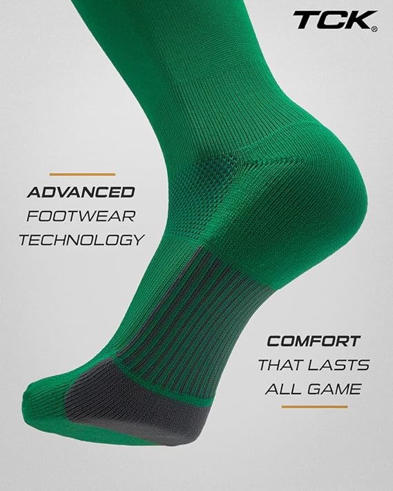 TCK Dugout Solid Color Knee High Sports Socks - Kelly - HIT a Double - 3
