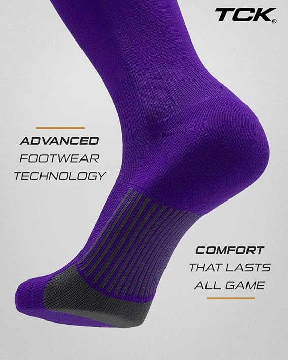 TCK Dugout Solid Color Knee High Sports Socks - Purple - HIT a Double - 3