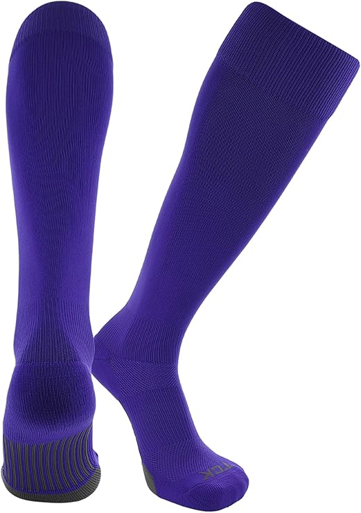 TCK Dugout Solid Color Knee High Sports Socks - Purple - HIT a Double - 1
