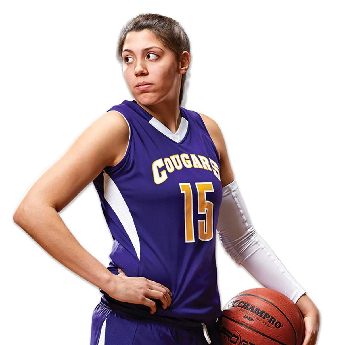 Champro Bbj15 Post Up Reversible Basketball Jersey - Scarlet White