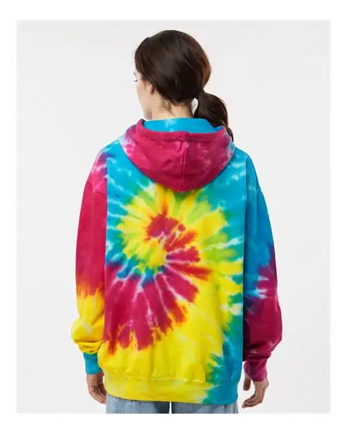 Colortone 8777 Tie-dyed Hooded Sweatshirt - Reactive Rainbow
