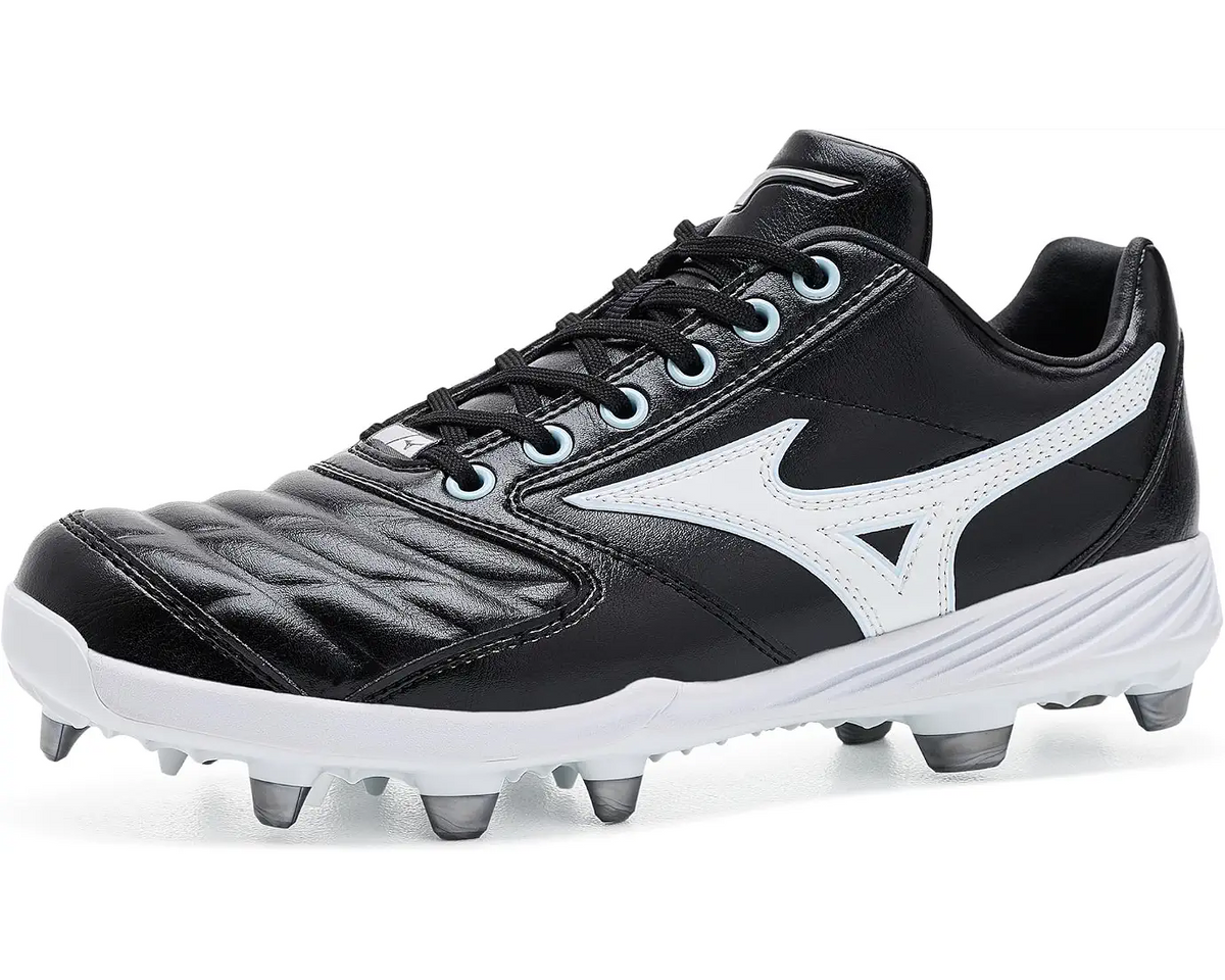 Mizuno 320723 Pro Select Fastpitch TPU Molded Cleat - Black White - HITaDoulbe - 2