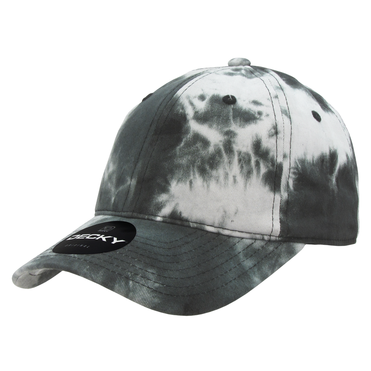 Decky 7205 Tie Dye Relaxed Cotton Cap - Black