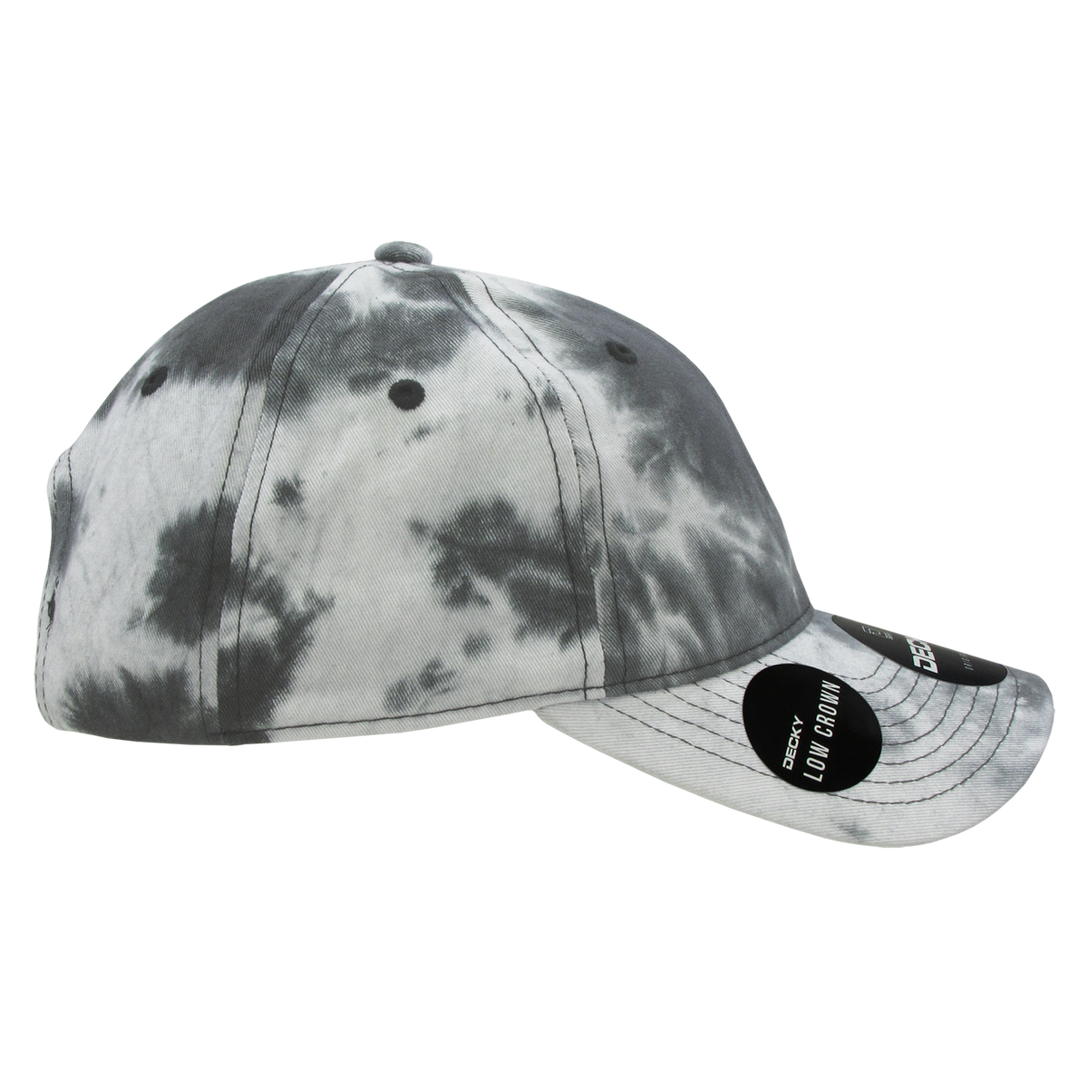 Decky 7205 Tie Dye Relaxed Cotton Cap - Black