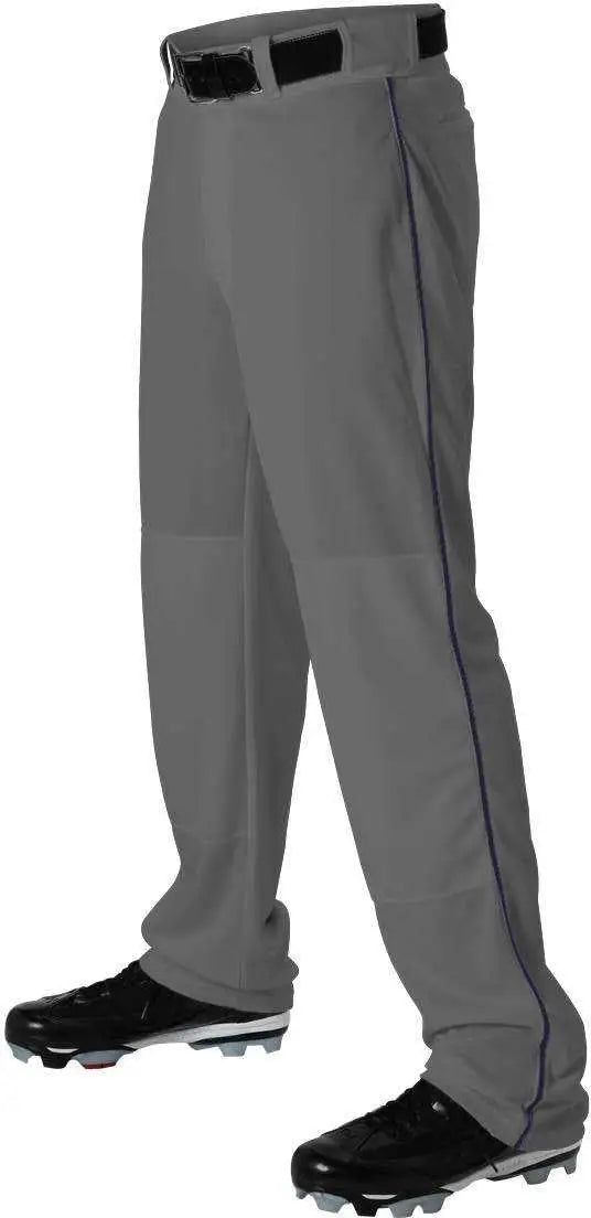 Alleson Athletic 605wlby Youth Baseball Pant with Braid - Charcoal Navy