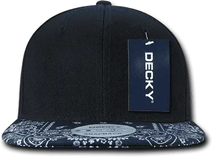 Decky 1093 Bandanna Snapback Cap - Black Navy - one Size Fits Most