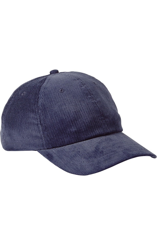 Big Accessories BA703 Corduroy Cap - Navy