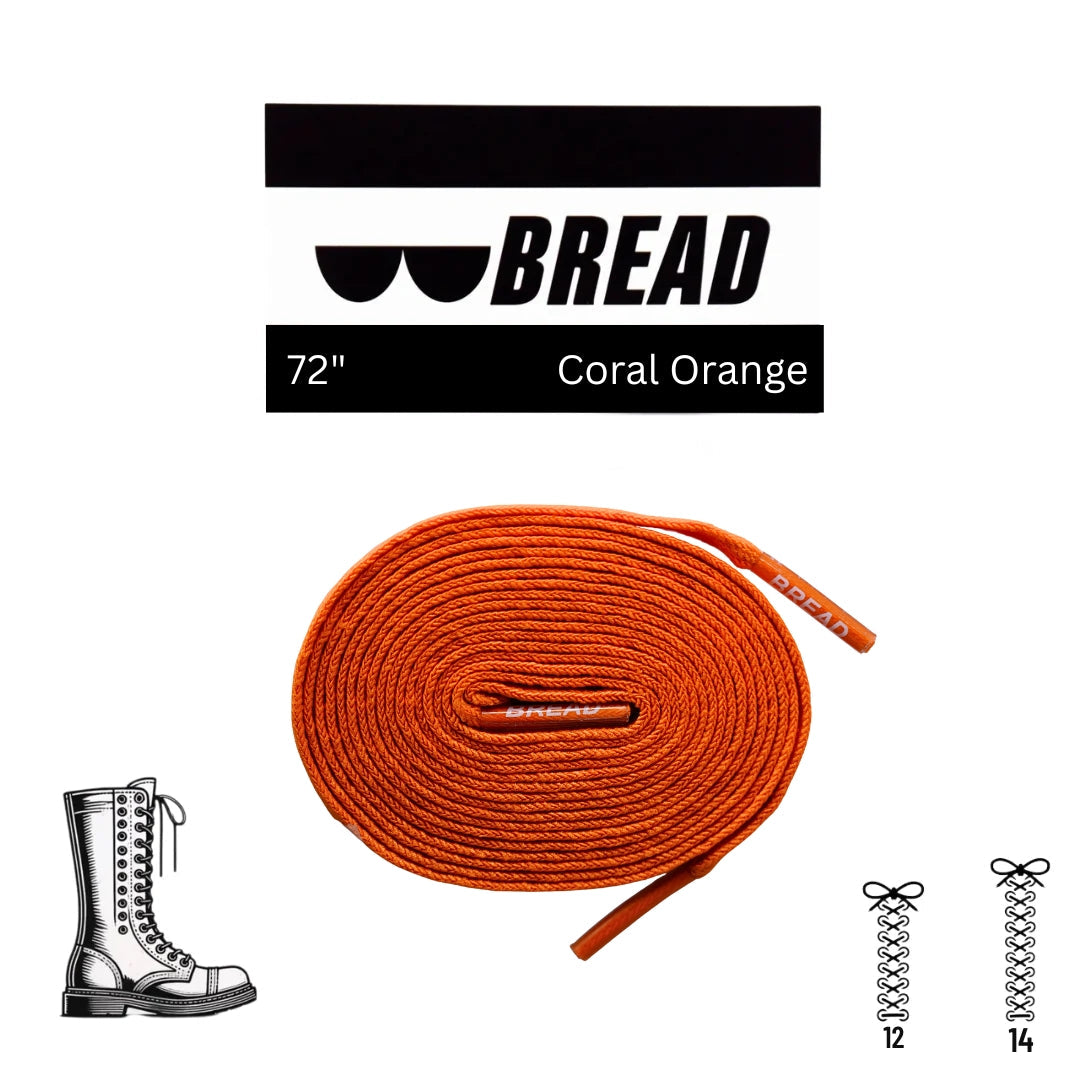 Bread Elastic Shoelace - Coral Orange