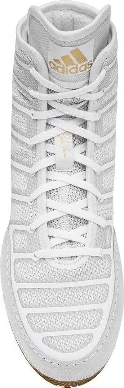 Adidas 223 Adizero Varner Wrestling Shoes - White Vegas Gum