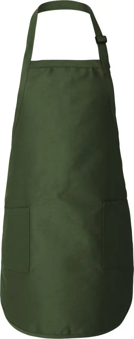 Q-tees Q4350 Full-length Apron with Pockets - Forest - one Size Fits Most