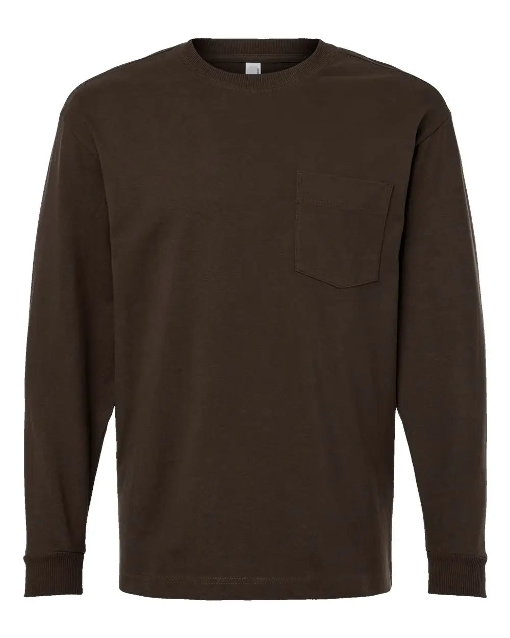 American Apparel 9410a Super Heavyweight Long Sleeve Pocket Tee - 9410 - Brown - Adult s
