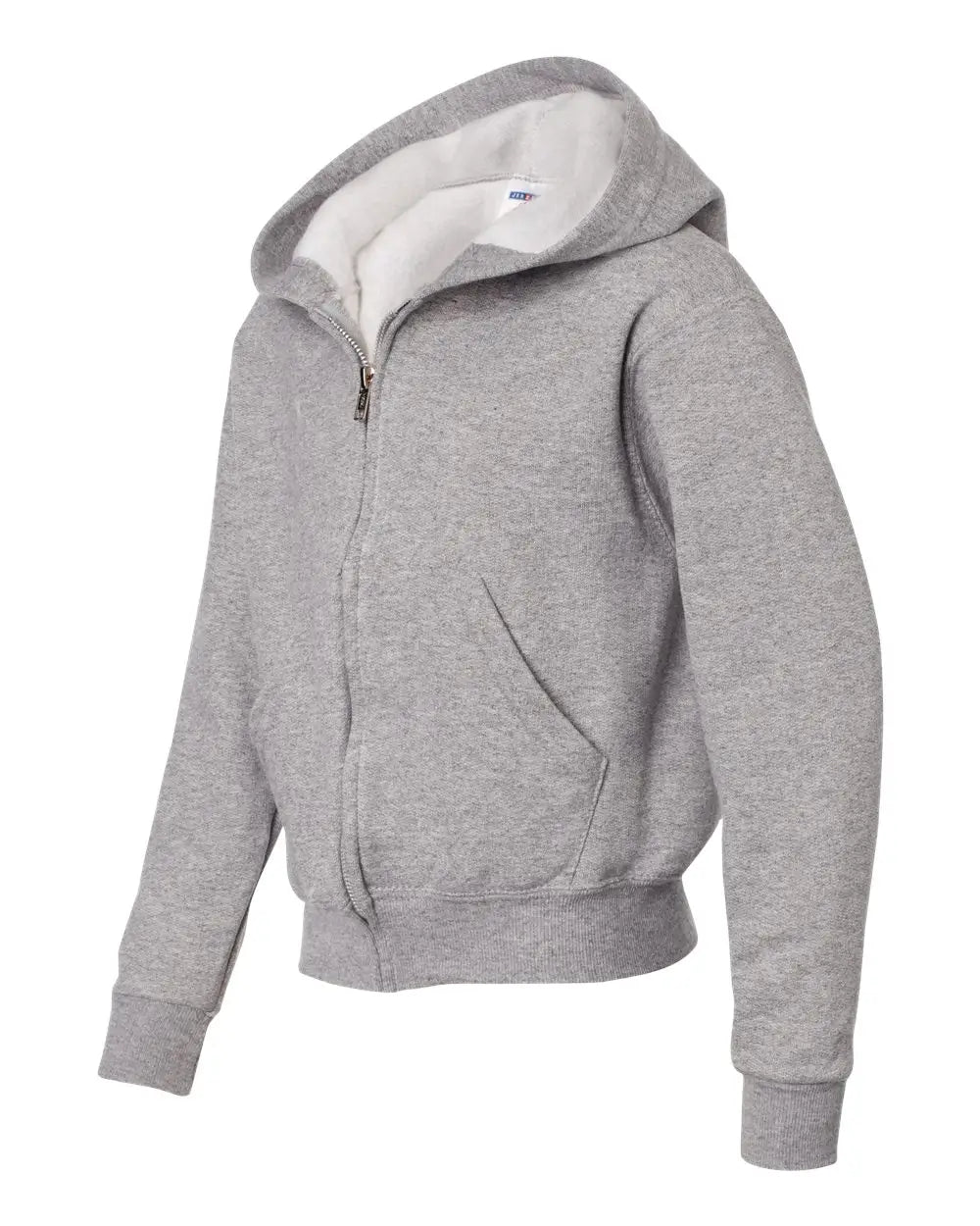 Jerzees 993br Nublend® Youth Full-zip Hooded Sweatshirt - Oxford - Gray / s