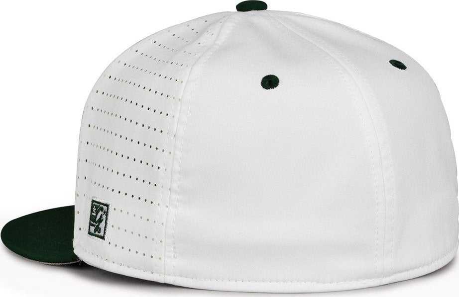 The Game GB998 Perforated GameChanger Cap - White Dark Green - HIT a Double - 3