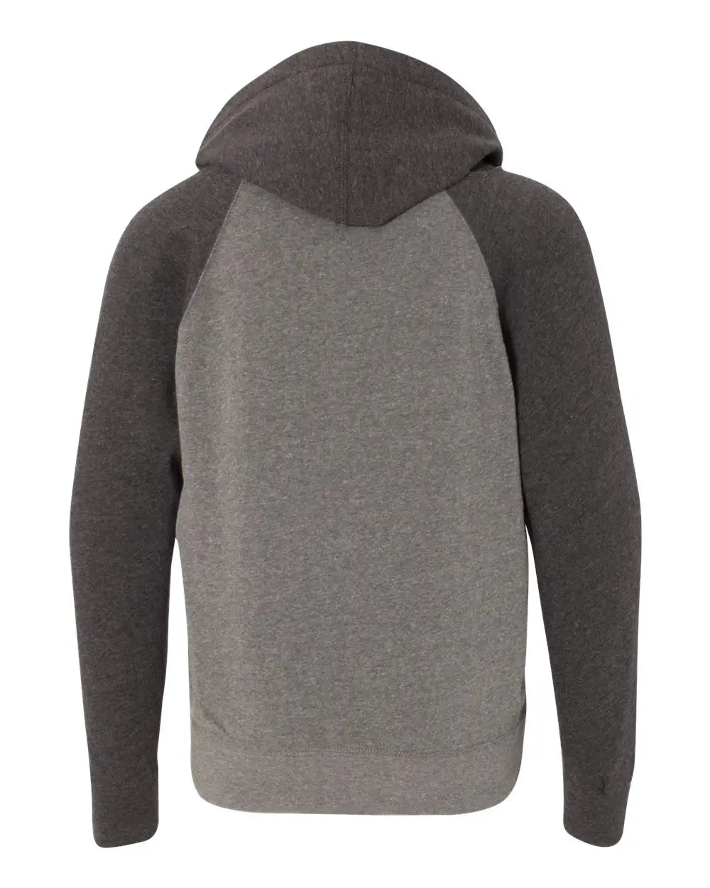 Independent Trading Co. Prm15ysb Youth Lightweight Special Blend Raglan Hooded Sweatshirt - Nickel Carbon - Gray Dark