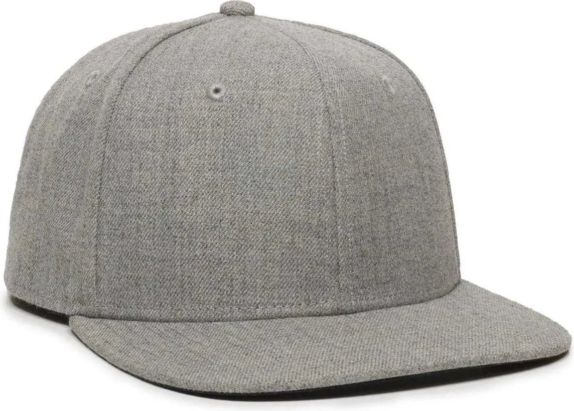 Oc Sports Redlbl101 Adjustable Flat Bill Heathered Cap - Grey - Gray / 6 7/8’’ - 7 1/2’’