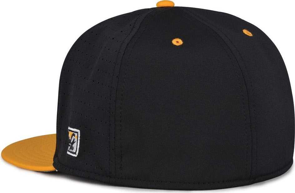 The Game GB998 Perforated GameChanger Cap - Black Athletic Gold - HIT a Double - 3