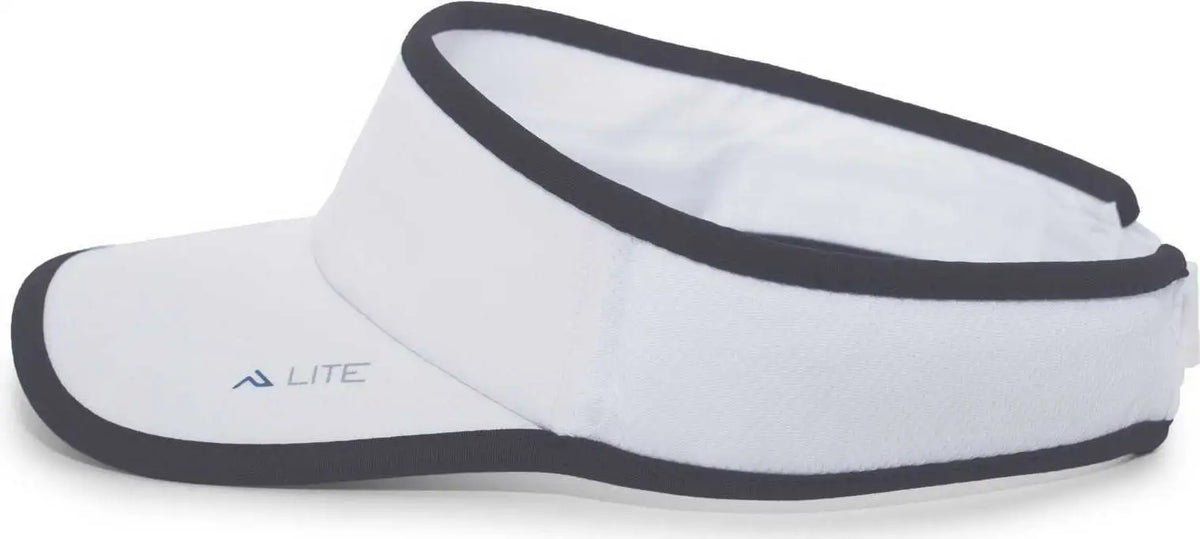 Pacific Headwear 510v Performance Hook-and-loop Visor - White Graphite - Dark Gray / 7’’ - 7 7/8’’
