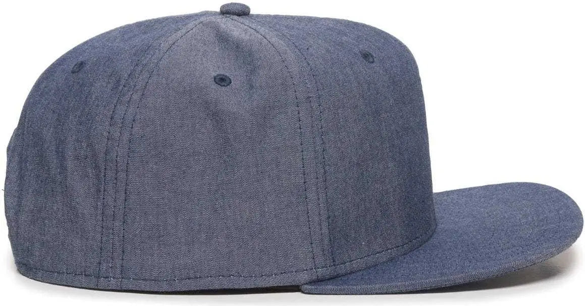 Oc Sports Redlbl105 Adjustable Flat Bill Heathered Cap - Navy - 6 7/8’’ - 7 1/2’’