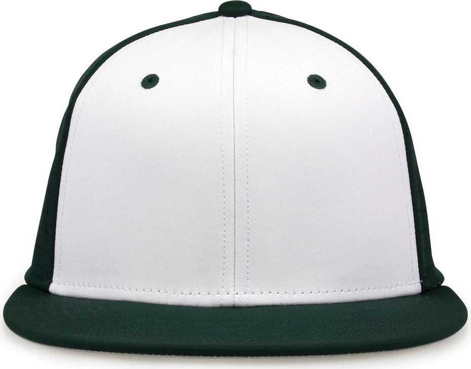 The Game GB998 Perforated GameChanger Cap - Dark Green White - HIT a Double - 2