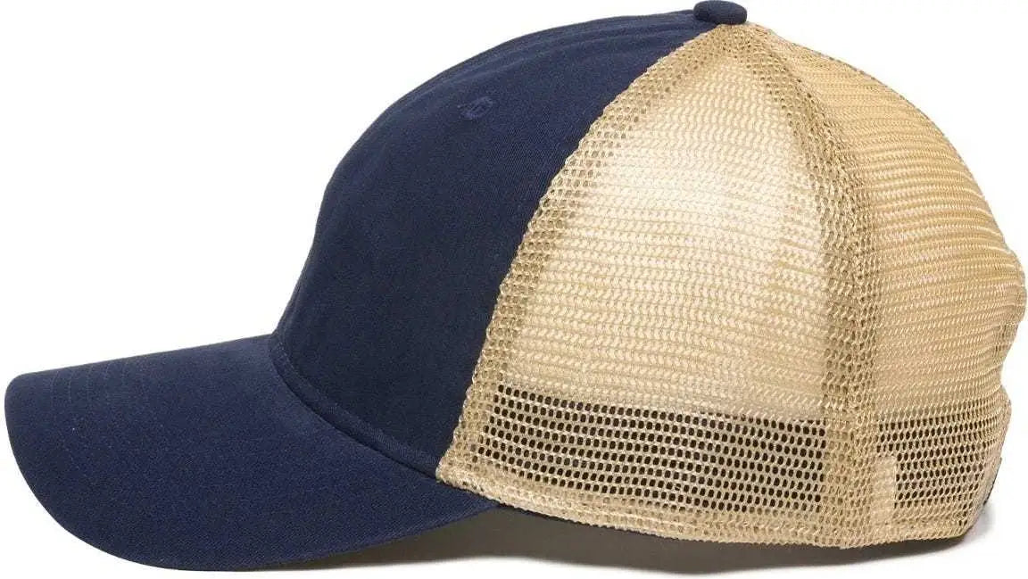 Oc Sports Pwt-200m Adjustable Mesh Back Cap - Navy Tea Stain - 6 7/8’’ - 7 1/2’’