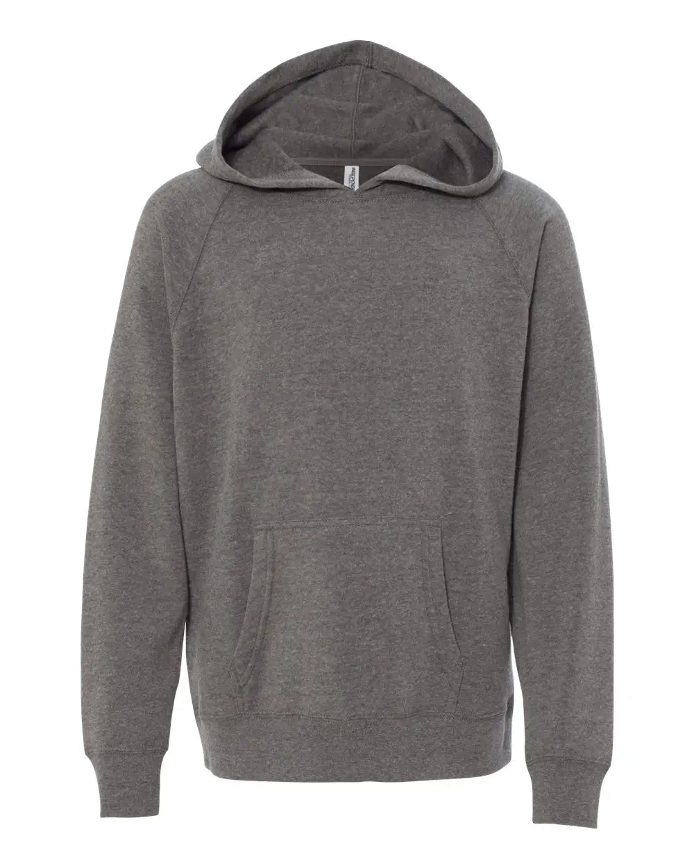 Independent Trading Co. Prm15ysb Youth Lightweight Special Blend Raglan Hooded Sweatshirt - Nickel - Dark Gray / Xs