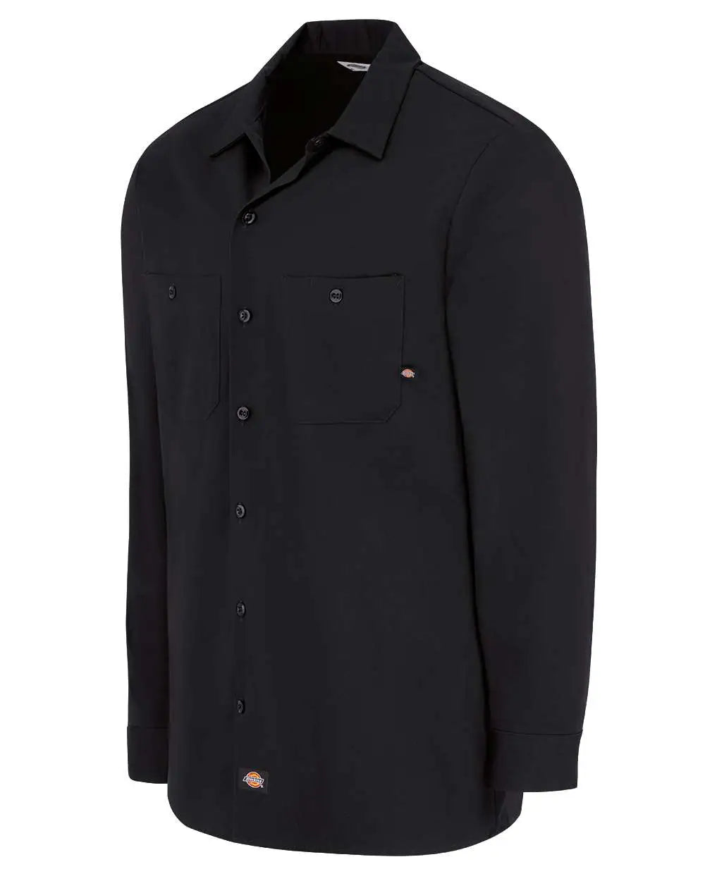 Dickies L307 Industrial Cotton Long Sleeve Work Shirt - Black