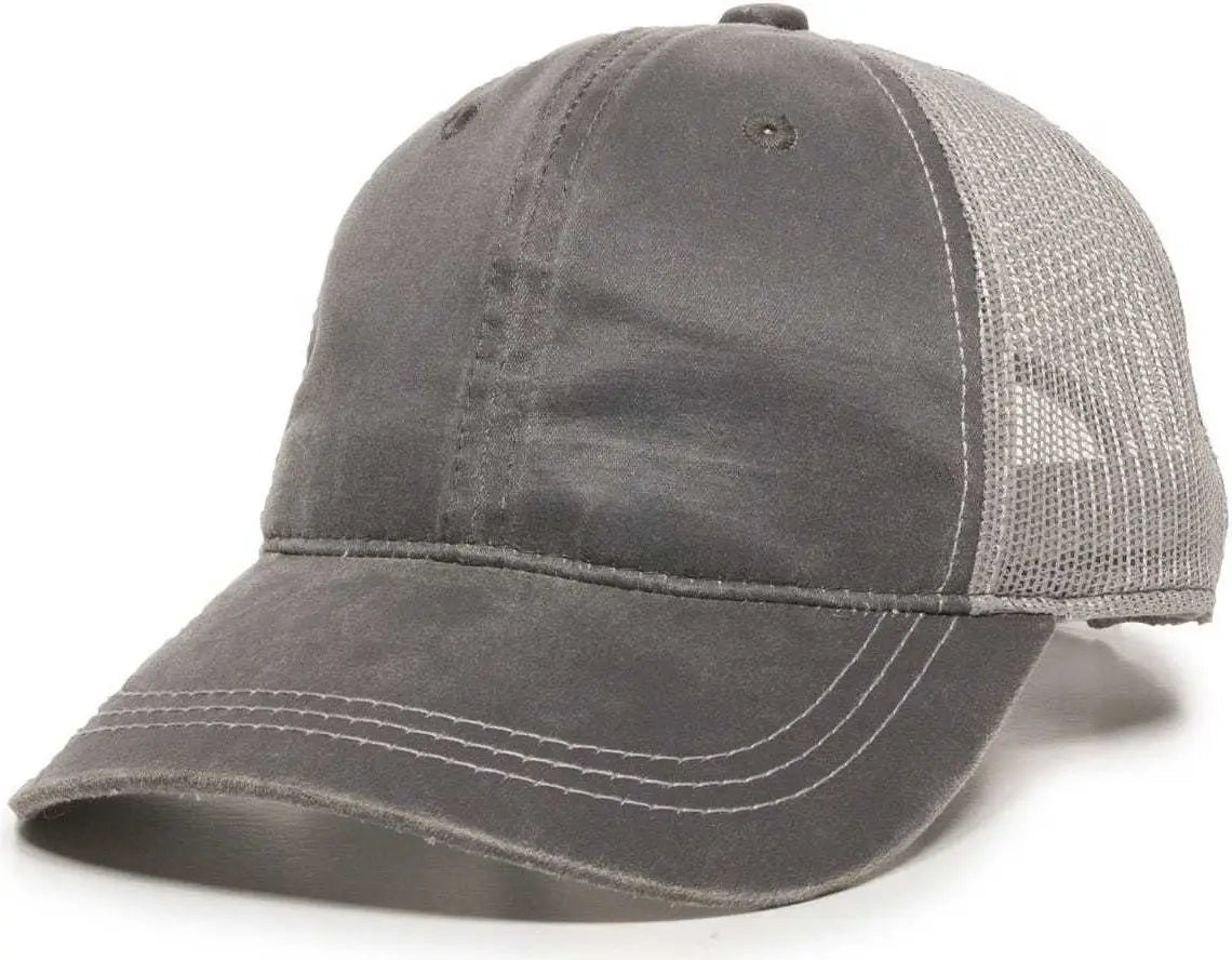 Oc Sports Hpd-610m Adjustable Mesh Back Cap - Charcoal Light Grey - Dark Gray / 6 7/8’’ - 7 1/2’’