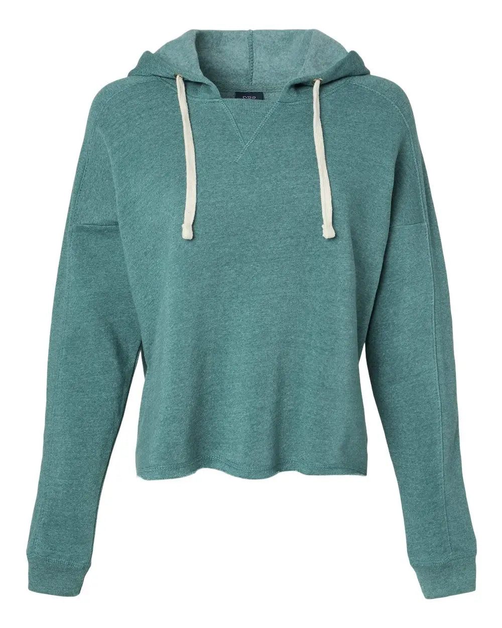 Mv Sport W23101 Women’s Angel Fleece Crop Hooded Sweatshirt - Mallard Green - Muti-color / s