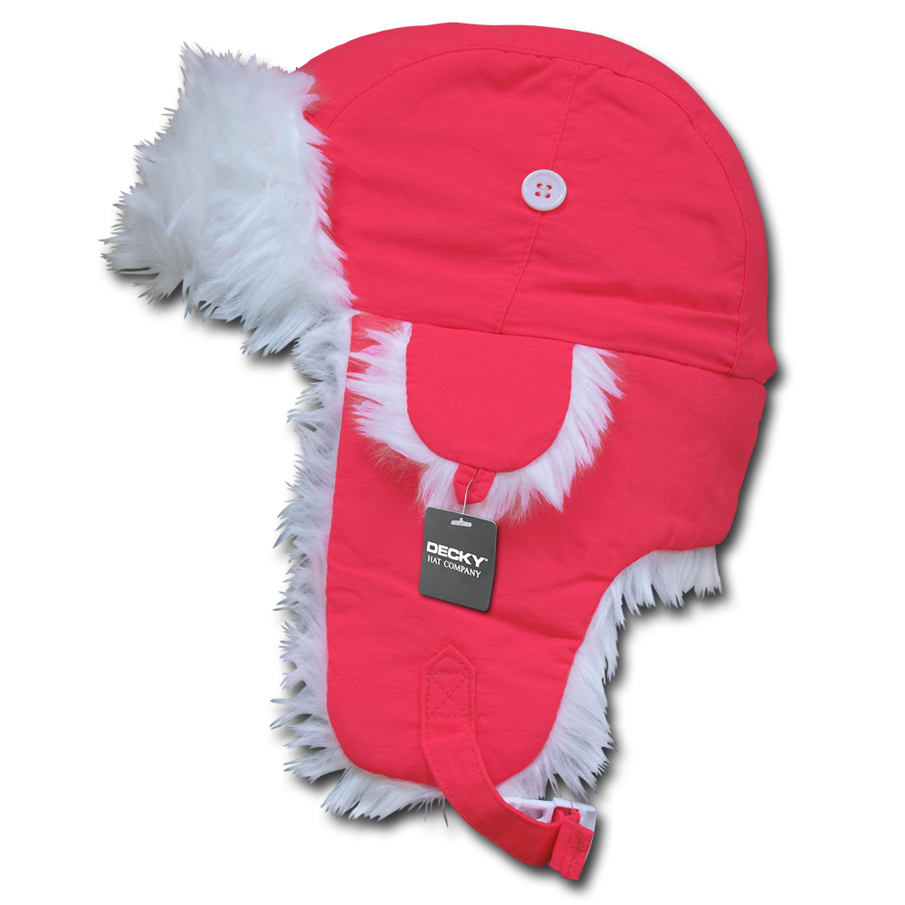 Decky 779 Neon Aviator Hat - Neon Pink White