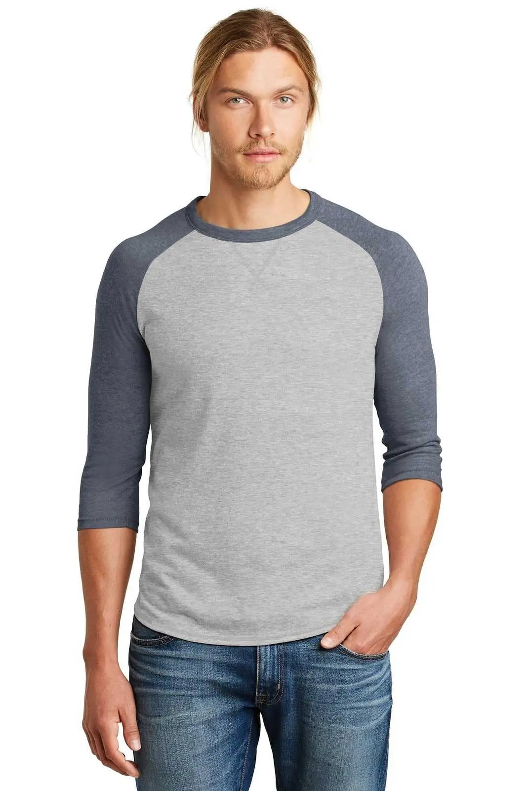 Alternative Aa5055 Sideline Vintage 50/50 Tee - Silver Navy