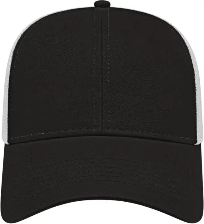 Cap America I3025 Two Tone Mesh Back - Black White - one Size Fits Most