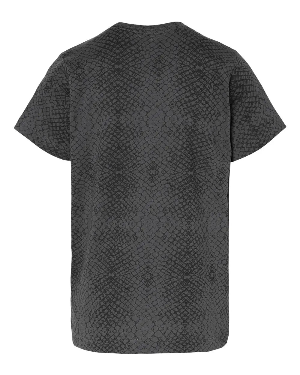 Lat 6101 Youth Fine Jersey Tee - Black Reptile - Xs