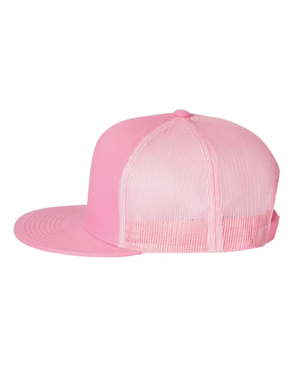 Yp Classics 6006 Five-panel Classic Trucker Cap - Pink - one Size Fits Most