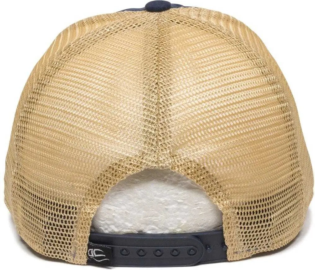 Oc Sports Pwt-200m Adjustable Mesh Back Cap - Navy Tea Stain - 6 7/8’’ - 7 1/2’’