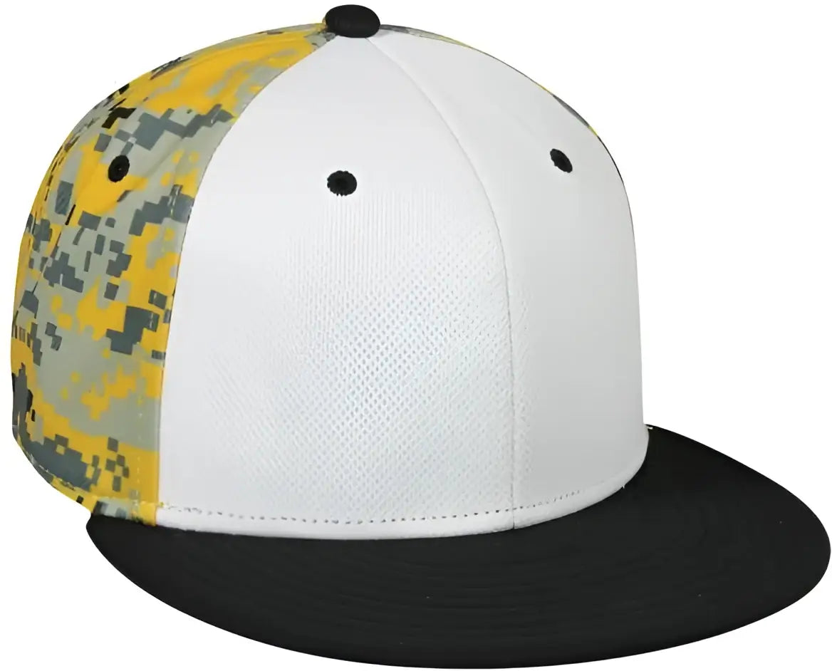 Oc Sports Mws-600 Adjustable Protech Mesh Q3 Cap - White Gold Black - 6 7/8’’ - 7 1/2’’