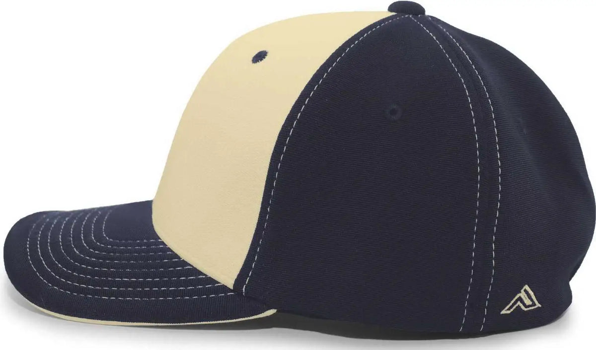 Pacific Headwear 398f M2 Performance Flexfit Cap - Navy Vegas Gold