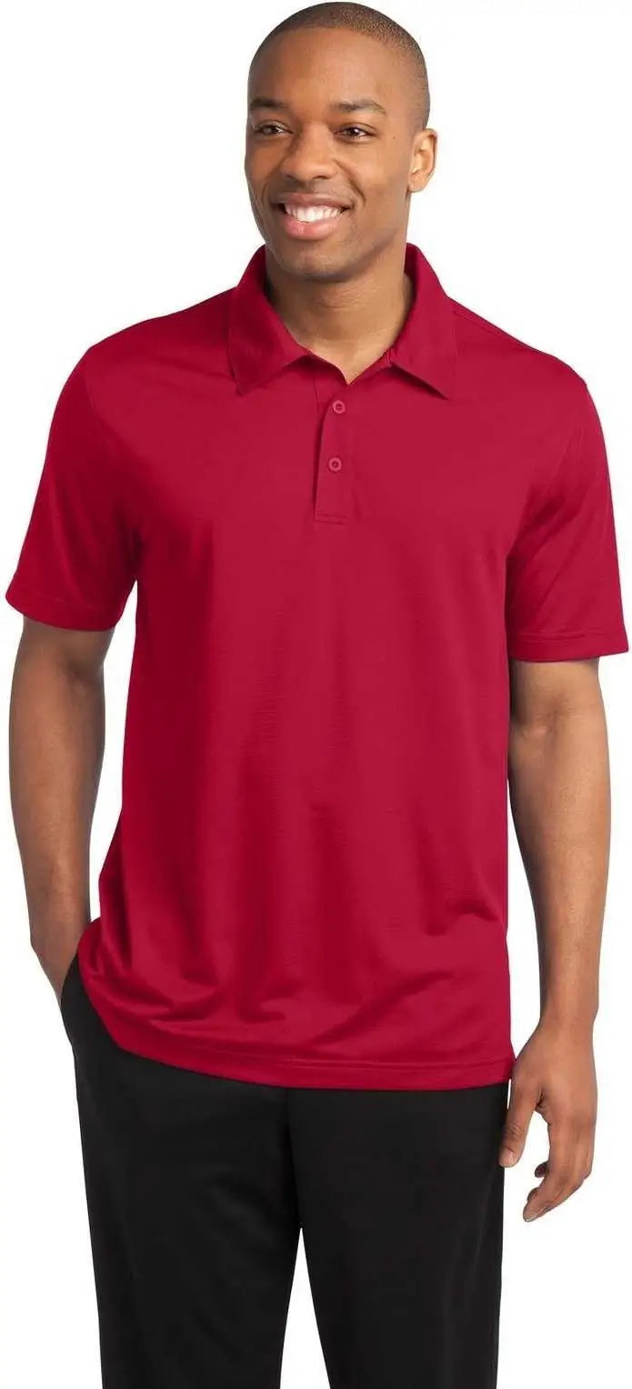 Sport-tek St690 Posicharge Active Textured Polo - True Red