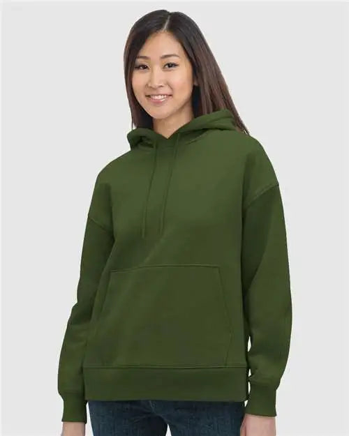 Bayside 7760b Women’s Usa-made Hooded Sweatshirt - 7760 - Olive Green - Ladies s