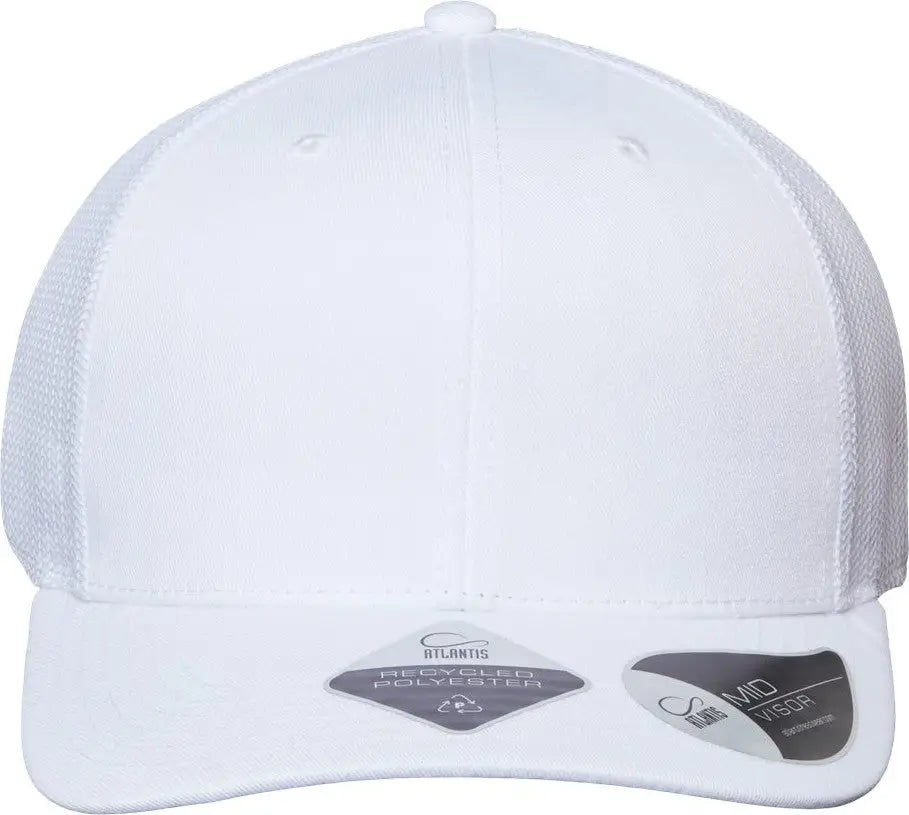 Atlantis Headwear Bryce Sustainable Trucker Cap - White - one Size Fits Most