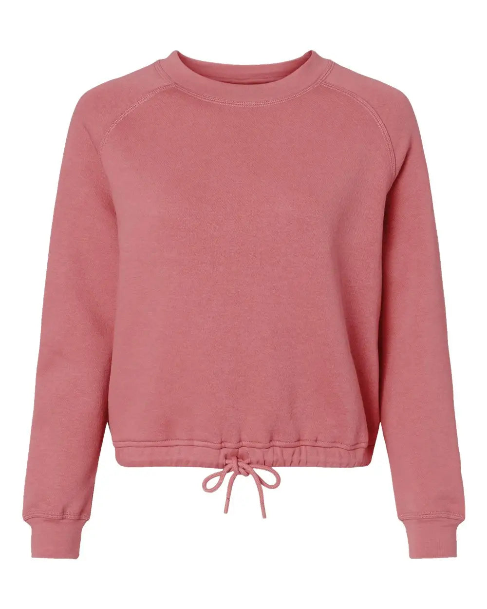 Lat 3528 Women’s Relaxed 3-end Boxy Fleece Crewneck Sweatshirt - Mauvelous - Cardinal / s