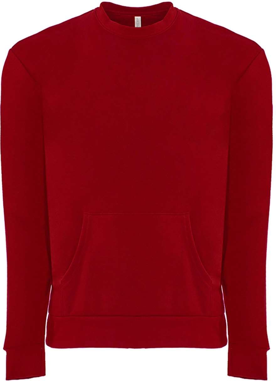 Next Level 9001 Santa Barbara Pocket Sweatshirt - Red