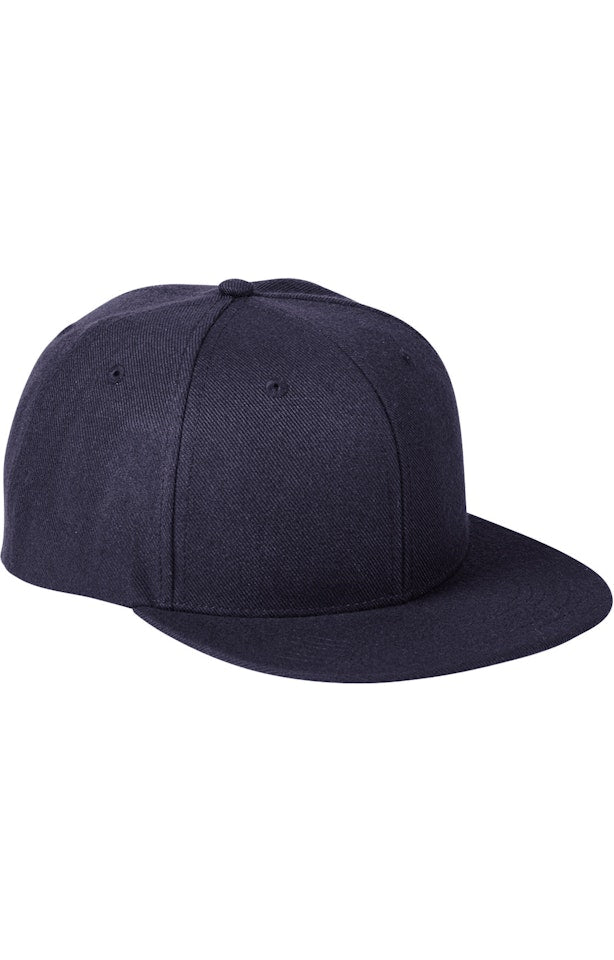 Big Accessories BA539 Flat Bill Sport Cap - Navy  Navy