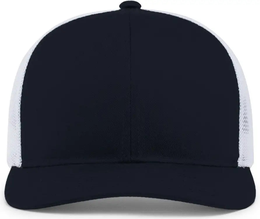 Pacific Headwear 104c Trucker Snapback Cap - Navy White - 7’’ - 7 7/8’’