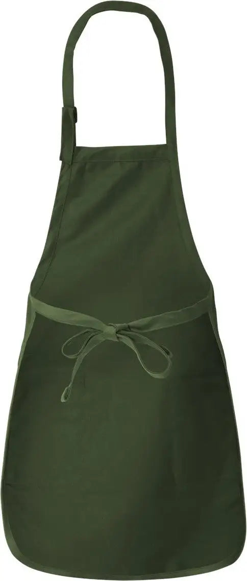 Q-tees Q4350 Full-length Apron with Pockets - Forest - one Size Fits Most