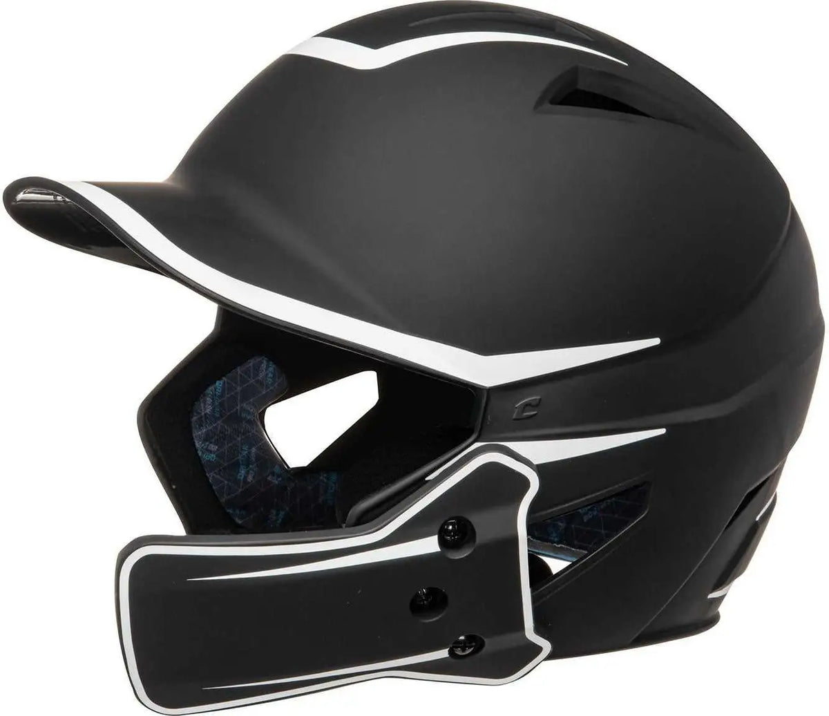 Champro Hxm2jg Hx Legend Plus 2-tone Baseball Helmet with Flap - Black White