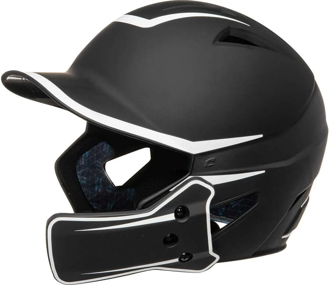 Champro Hxm2jg Hx Legend Plus 2-tone Baseball Helmet with Flap - Black White