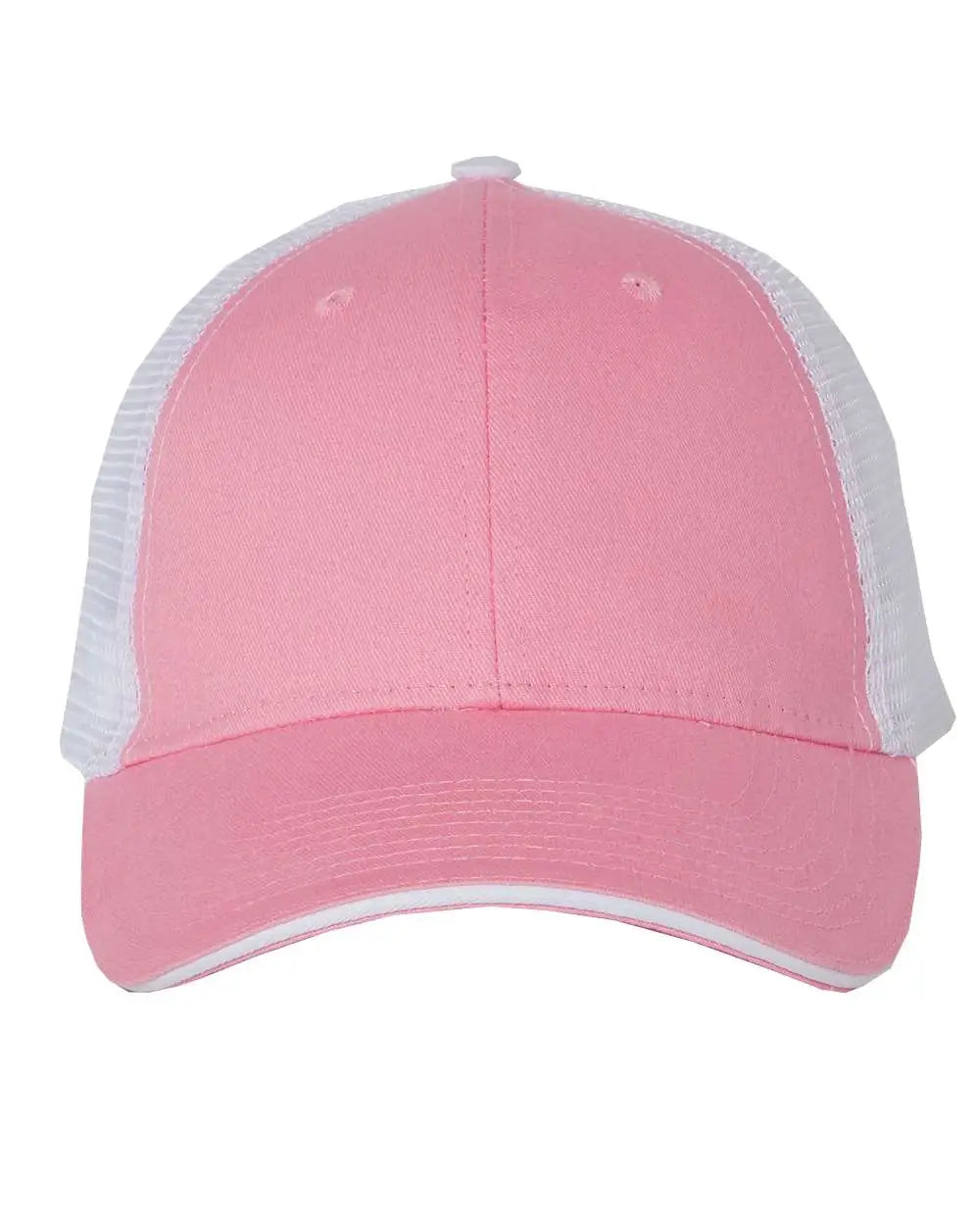 Valucap S102 Sandwich Trucker Cap - Pink White - one Size Fits Most