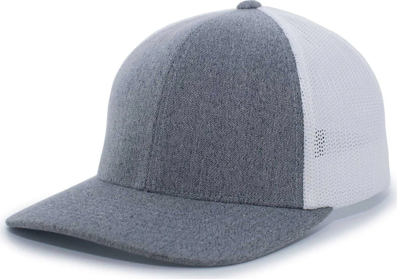 Pacific Headwear 405 Heather Flexfit Trucker Cap - Gray White - 6 1/2’’ - 7’’