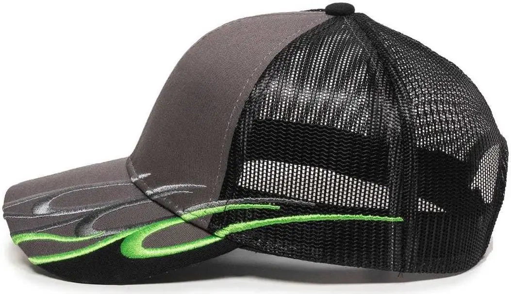Oc Sports Wav-605m Adjustable Mesh Back Cap - Charcoal Black - Dark Gray / 6 7/8’’ - 7 1/2’’